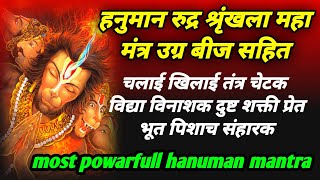 हनुमान रुद्र श्रृंखला मंत्र | चलाई विद्या प्रेत पिशाच चेटक निवारक मंत्र | powarfull hanuman mantra