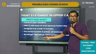 Python - Print Statement-Code walk through - Part 1 #python #education #codingforkids #kids
