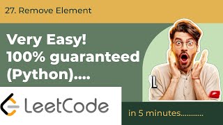 Remove Element - Leetcode 27 - Python in hindi (very easy explanation in 5 minutes) | #python #hindi