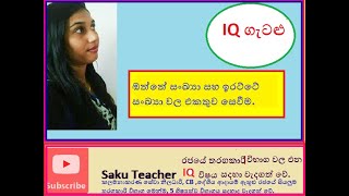 IQ past papers ඔත්තේ සංඛ්‍යා හා ඉරට්ටේ සංඛ්‍යා වල එකතුව, සාමාන්‍ය සෙවීම.IQ related odd/ even numbers