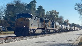 CSX F728 Tarboro NC 12/04/2024 w Cw44ac/Sd70mac Consist 91 Cars