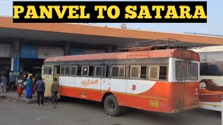 PANVEL TO SATARA MSRTC BUS FULL JOURNEY via MUMBAI PUNE EXPRESSWAY