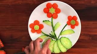 HOW TO MAKE FLOWERS FROM VEGETABLES - Decorating Dishes