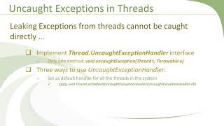 1 Handling Uncaught Exceptions For Every Thread -- Handling Uncaught Exception in Executor Framework
