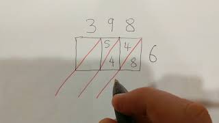 3 digit X 1 digit multiplication - Lattice method