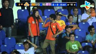 20131011 CPBL 獅VS犀牛 9下 丞相起風啦！犀牛又無人出局攻佔滿壘 獅隊超緊張！