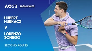 Hubert Hurkacz v Lorenzo Sonego Highlights | Australian Open 2023 Second Round
