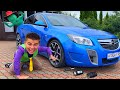 Thief Mr. Joe put Car Keys under Wheels Car VS Green Man on Opel Insignia OPC 13+