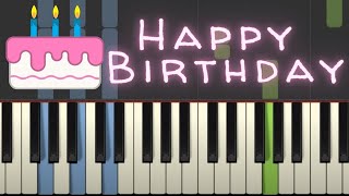 Happy Birthday to You piano tutorial with Chords, free sheet music
