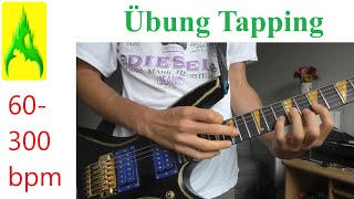 Übung Zweihand TAPPING auf der Gitarre 60 – 300 bpm