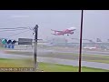 watch planes struggle to land at japan’s fukuoka airport due to tropical storm shanshan