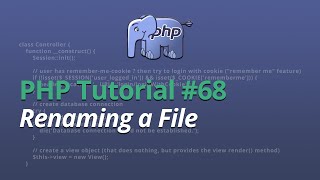 PHP Tutorial - #68 - Renaming a File