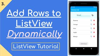 3. Add Rows to ListView Dynamically