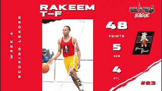 BALLINTHE6 League - WEEK 4: RAKEEM 48PTS LEAGUE-HIGH W/ 5REB \u0026 4STL VS BEARS!