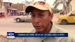 Piura: Cierran un carril de la Av. Cáceres cerca a empresa Eppo