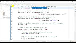 Lab08 Networking Programming with Java URL Class and its methods