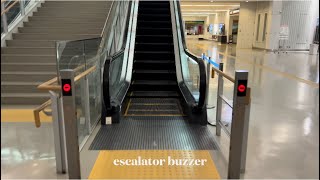 ［逆走防止ブザー］北九州空港　escalator buzzer