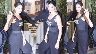 Deepika Padukone Looking Very Hot $ Bold In Her Outfit Snapped At Maddock Film Office In Khar
