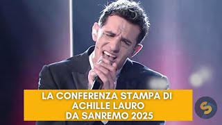 Achille Lauro in conferenza stampa a Sanremo 2025: le sue parole