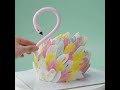 flamingo cake design with colorful chocolate