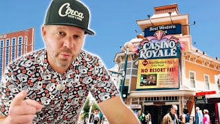 Center Strip Las Vegas with NO RESORT FEE?!? #casinoroyale #vegas