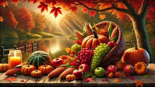 🍁 Happy Harvest Cornucopia - Thanksgiving Ambience Music and Autumn Vibes