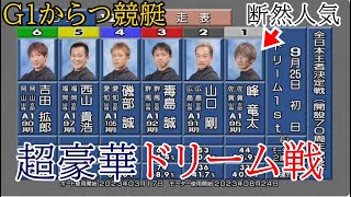 【G1からつ競艇ドリーム】①峰竜太②山口剛③毒島④磯部⑤西山⑥吉田拡