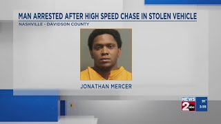 Man arrested after allegedly engaging in high-speed chase in stolen vehicle