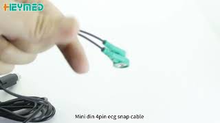 Min Din 4P To ECG Snap Cable