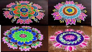 Lotus Flower Rangoli Designs | 2025 | New Year Rangoli Designs | Sankranthi muggulu