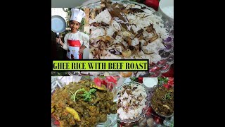 GHEE RICE WITH BEEF ROAST ( നെയ് ചോറും ബീഫ് റോസ്റ്റും )