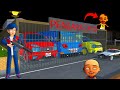 Penjara Raksasa Mobil Van Upin Warna Warni & Bus Tayo Terekam Drone Yuta ‼️😱 Sakura school