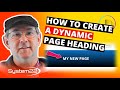 Divi Theme How To Create A Dynamic Page Heading 👍👍