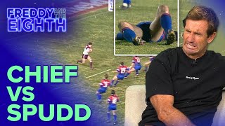 Boys squirm over BRUTAL kick-off hits: Freddy & The Eighth | Wide World of Sports