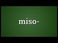 Miso- Meaning