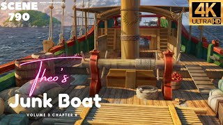 June's Journey Scene 790 Vol 3 Ch 8 Theo's Junk Boat *Full Mastered Scene* 4K