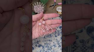 DIY Handmade Jewelry, Rose Quartz Beaded Gemstone Earrings - Easy Wire Wrapped J