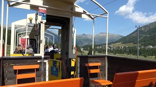 From Pontresina to St. Moritz with open panoramic wagon