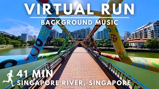 Virtual Running Video For Treadmill With Music Along The #Singapore River #virtualrunningtv #run