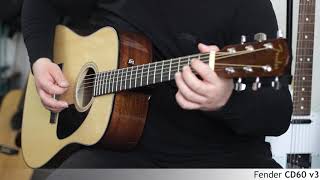 Fender CD60 v3 acoustic guitar :: Demo, Soundcheck