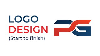 PG Letter logo design tutorial in adobe illustrator - Text Logo Design