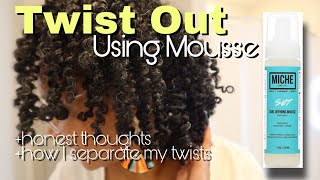 DEFINED TWIST OUT using the *NEW* MICHE Set Curl Defining Mousse | Hair Vlog + Chat | Ep. 30