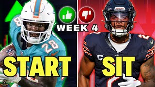 Your COMPLETE Week 4 Fantasy Football MATCHUPS Playbook | MUST Starts & MUST Sits | Devone Achane