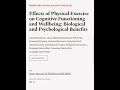 Effects of Physical Exercise on Cognitive Functioning and Wellbeing: Biological and P... | RTCL.TV