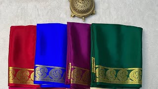 🌷Restocked on high demand💕Pure Mysore Silk sarees💕110gsm thickness Price: 9800/-Silk mark certified🎀