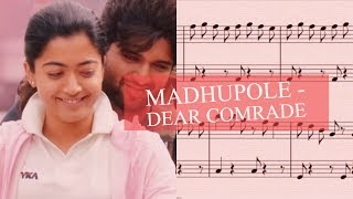 Madhupole | Dear Comrade | Piano Score Sheet | Instrumental | DopePiano