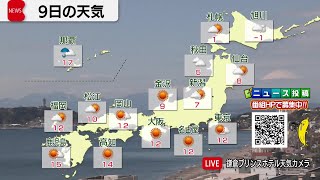 2月9日の天気