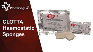 CLOTTA Haemostatic sponges to treat catastrophic bleeding