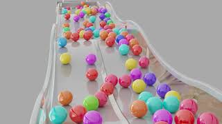 8 500 Colorful Balls on escalator 5 0   Marble run screening animation#marblerun