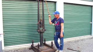 BLACKSMITH MANUAL DROP HAMMER - WORKING!  1800's Metal working